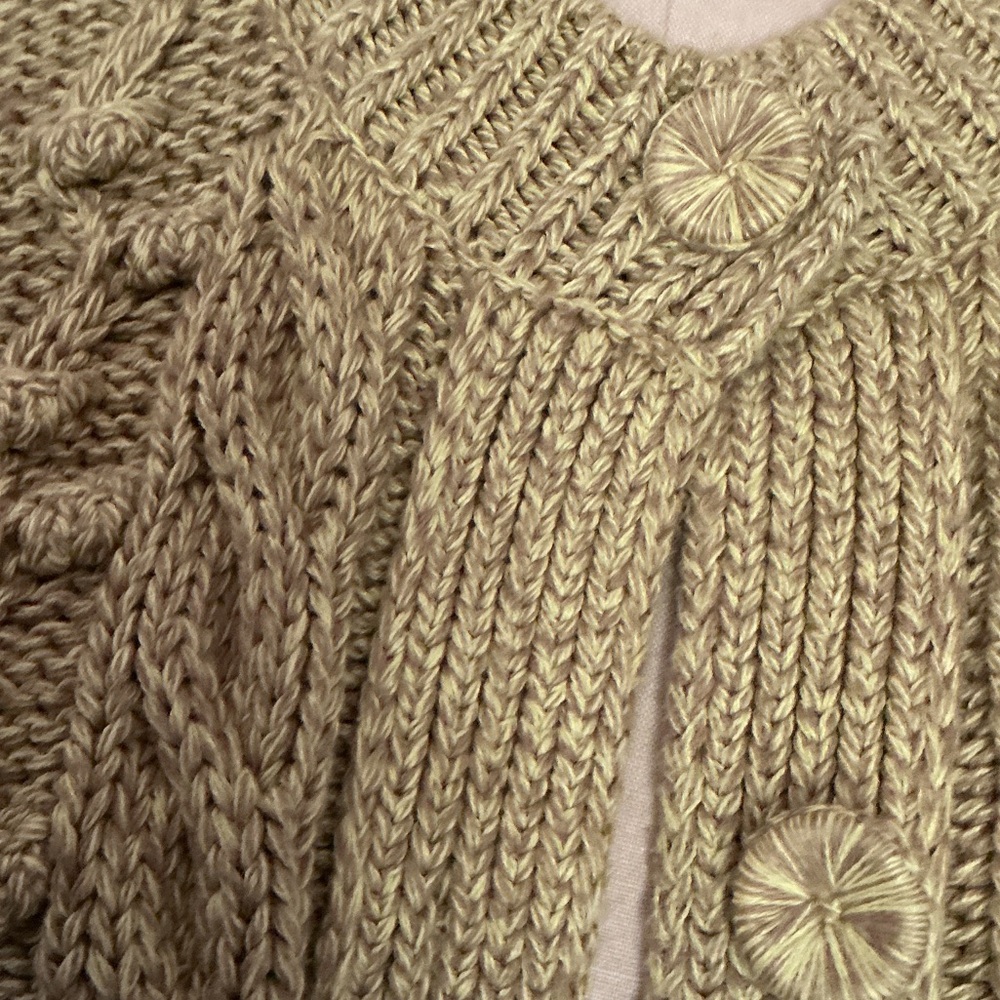 Tory Burch light green Cable-Knit Cardigan in Light green